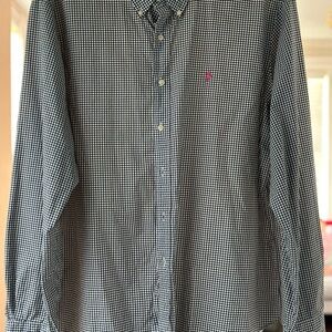 Ralph Lauren Black and White Casual Button Down Shirt